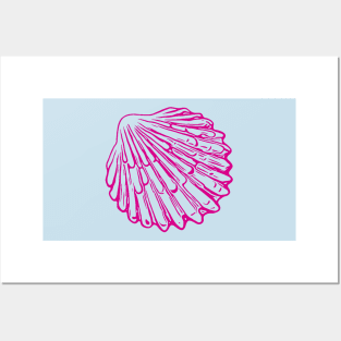 Pink Seashell Beach Shell Ocean Posters and Art